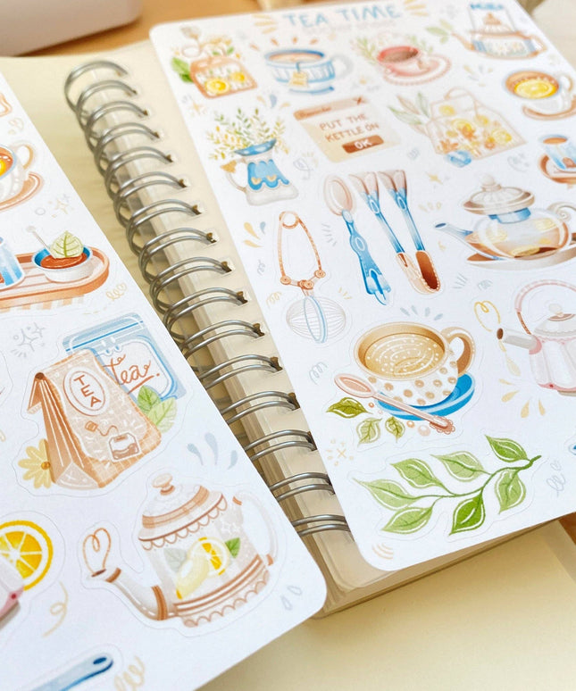 Klistremerkeark | Tea Time