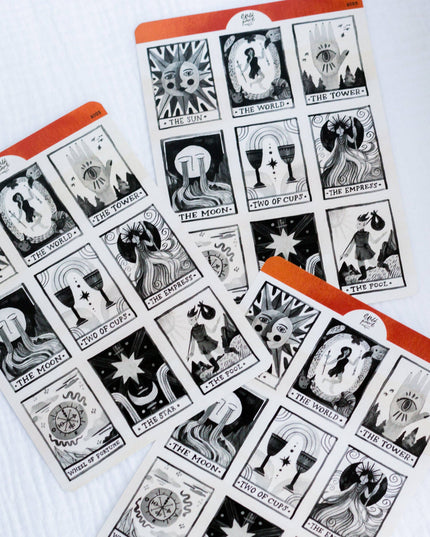 Klistremerkeark | Tarot Cards
