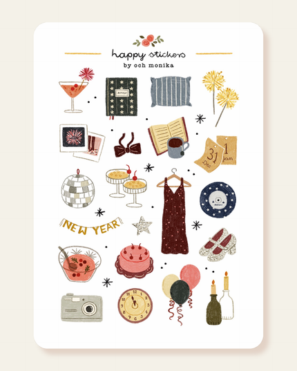 Klistremerkeark | New Year’s Eve | A6