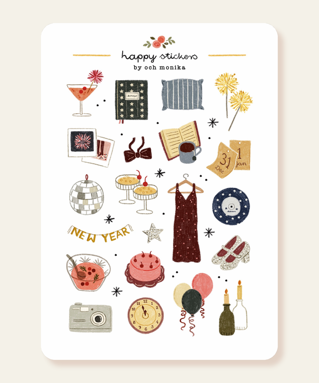 Klistremerkeark | New Year’s Eve | A6
