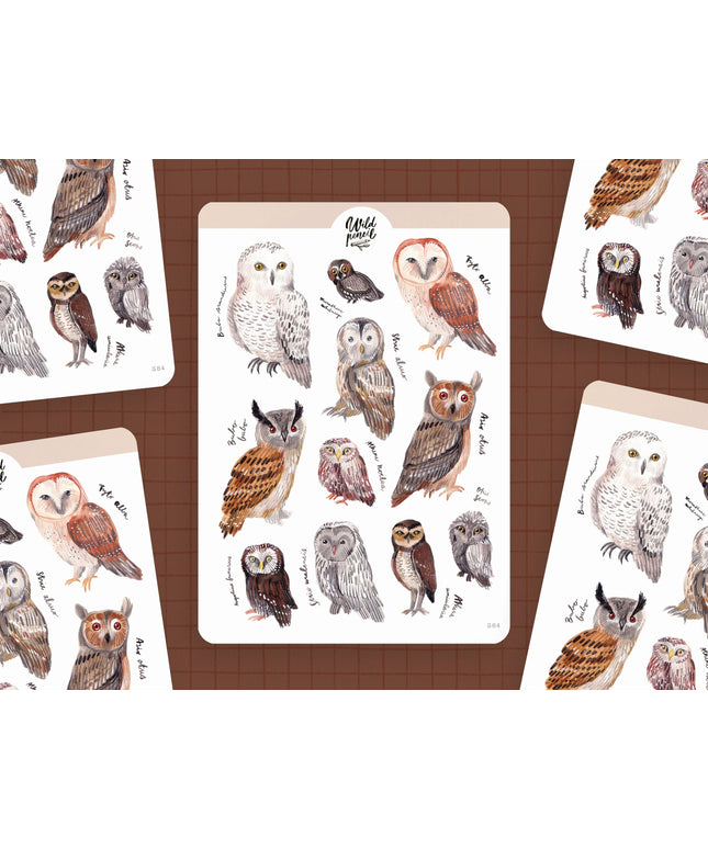 Klistremerkeark | Owls
