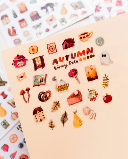 Vinyl Klistremerkeark | Autumn Tiny Bits | A5