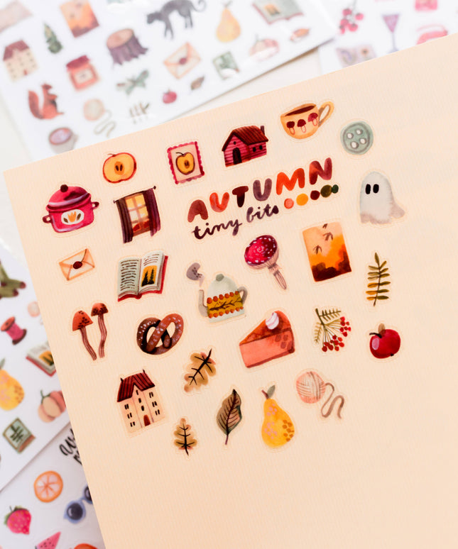 Vinyl Klistremerkeark | Autumn Tiny Bits | A5