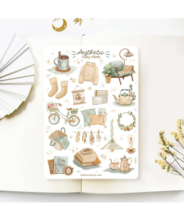 Klistremerkeark | Aesthetic Cozy Vibes