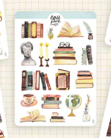 Klistremerkeark | Bookshelf