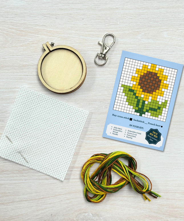 Van Gogh's Sunflower Mini Matchbox Broderingssett