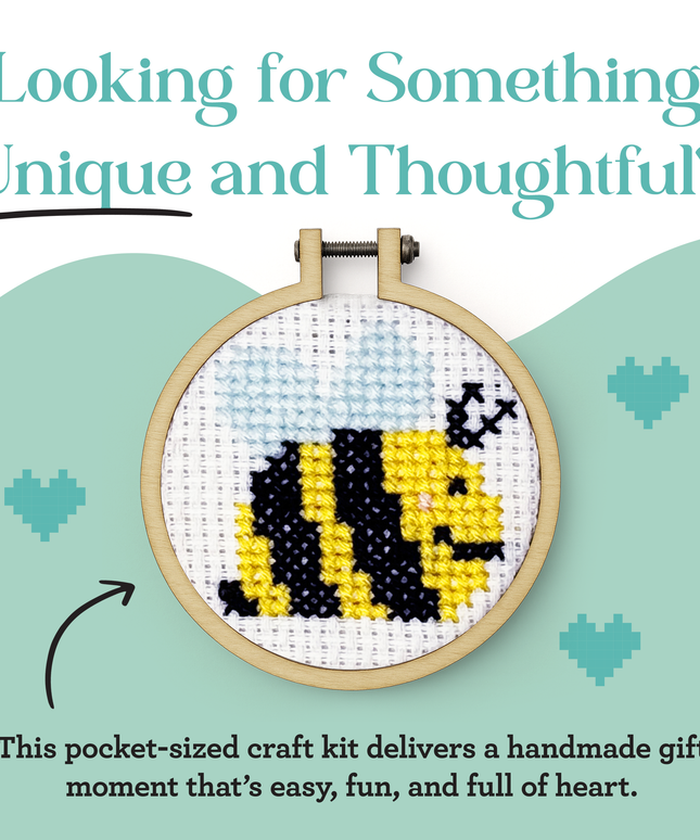 Bee Yourself! Mini Matchbox Broderingssett