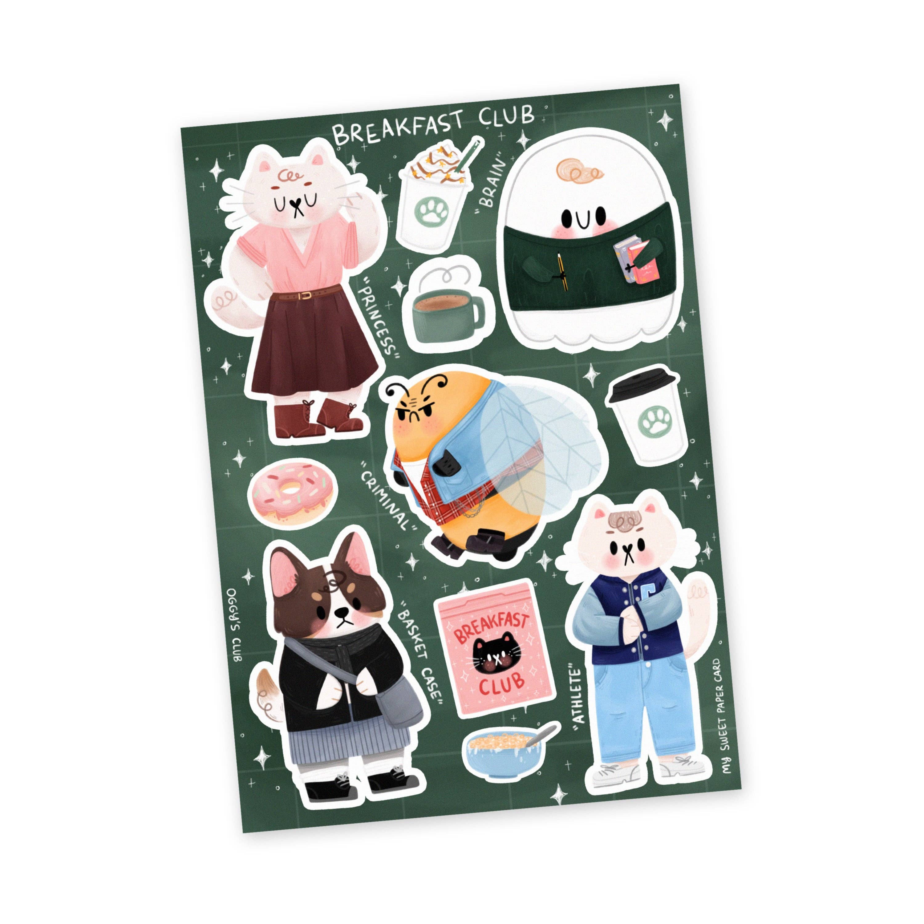 Oggy's Club - Breakfast Club - Klistremerkeark