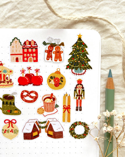 Klistremerkeark | Christmas Market | A6