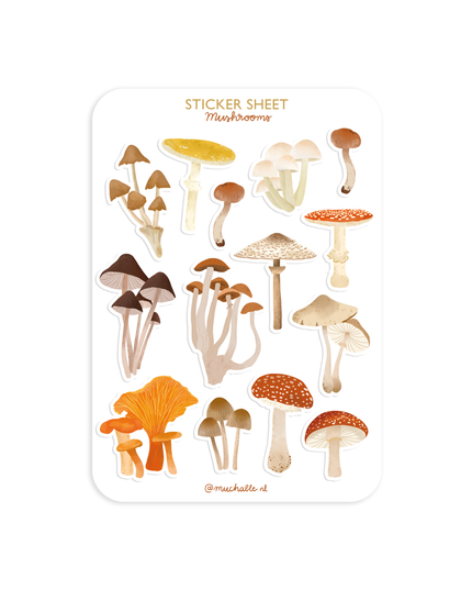 Klistremerkeark | Sopp | A6