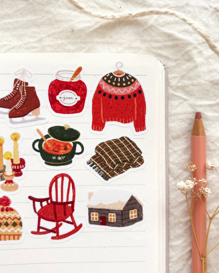 Klistremerkeark | Vinter Hygge | Slow Winter | A6