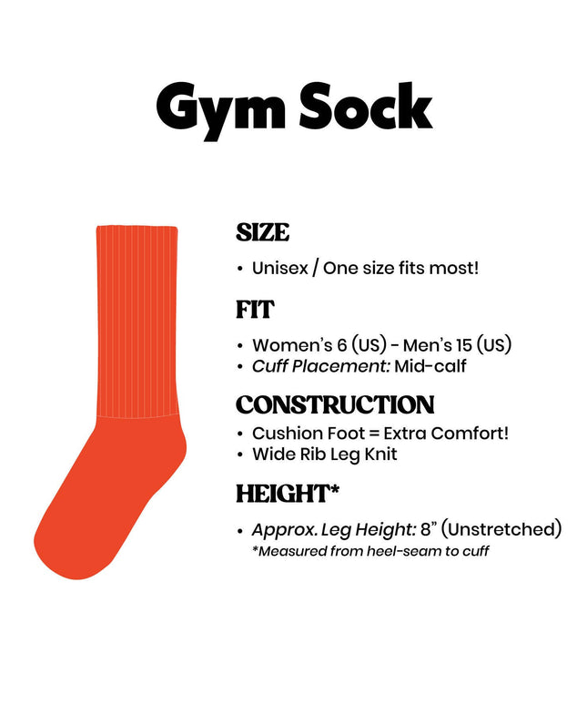 Book Bum Gym Crew Socks