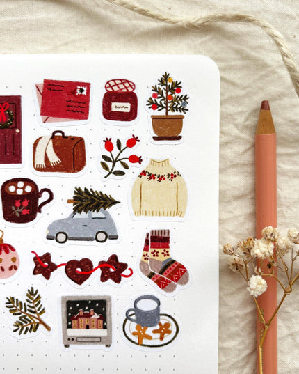 Klistremerkeark | Coming Home For Christmas | A6