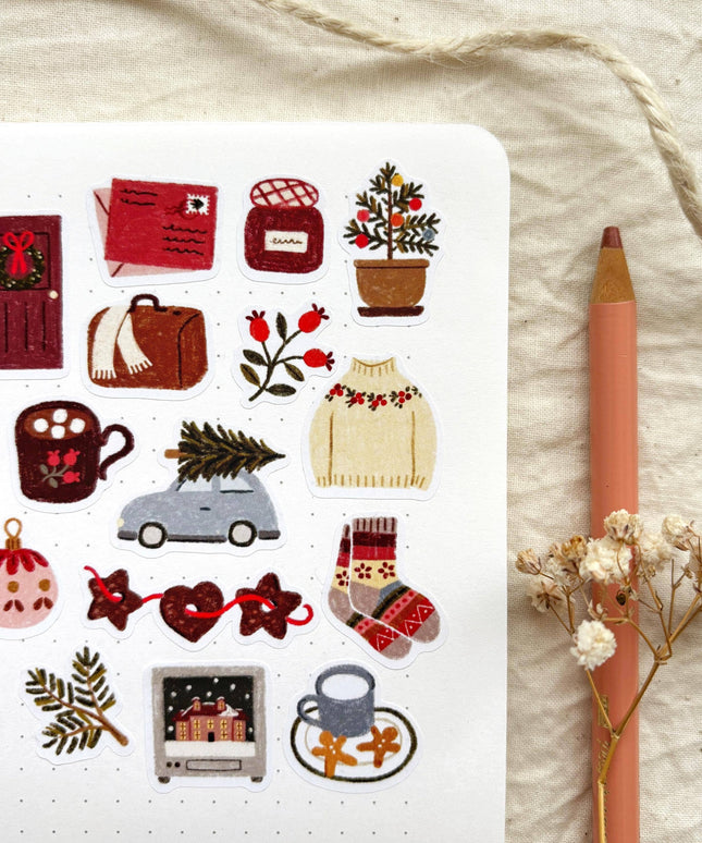 Klistremerkeark | Coming Home For Christmas | A6