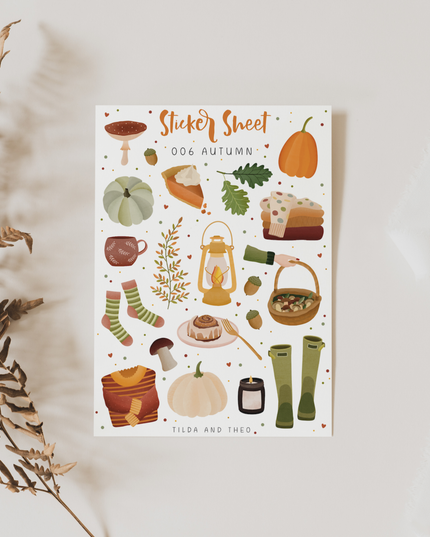 Klistremerkeark | Autumn Hygge | Tilda&Theo