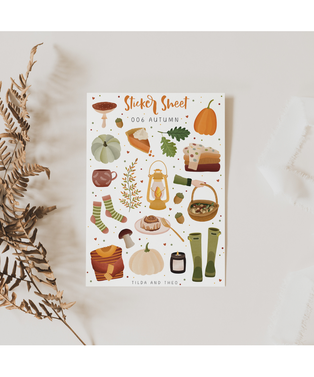 Klistremerkeark | Autumn Hygge | Tilda&Theo