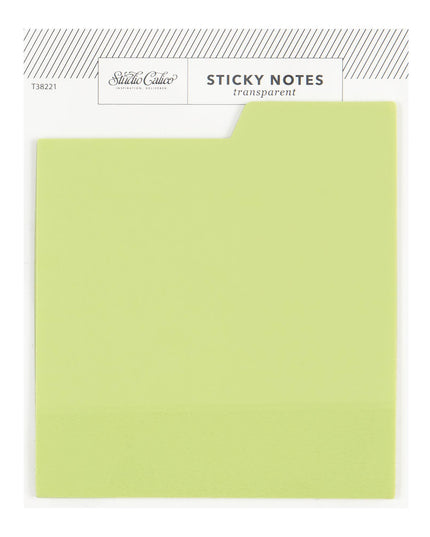 Forhåndsbestilling: Tabbed Transparent Sticky Notes | Green