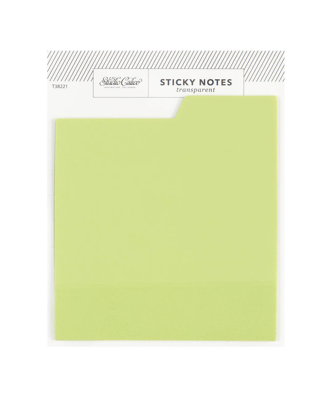 Forhåndsbestilling: Tabbed Transparent Sticky Notes | Green