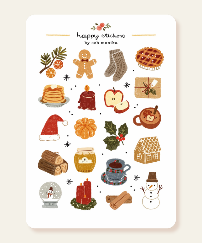 Klistremerkeark | Warm Wishes | A6