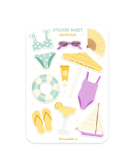 Klistremerkeark | Summer Items | A6