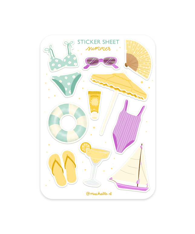 Klistremerkeark | Summer Items | A6