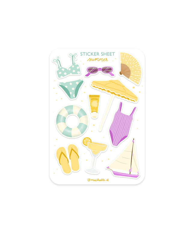 Klistremerkeark | Summer Items | A6