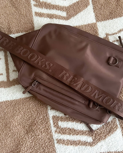 The Bookish Crossbody - Chocolate