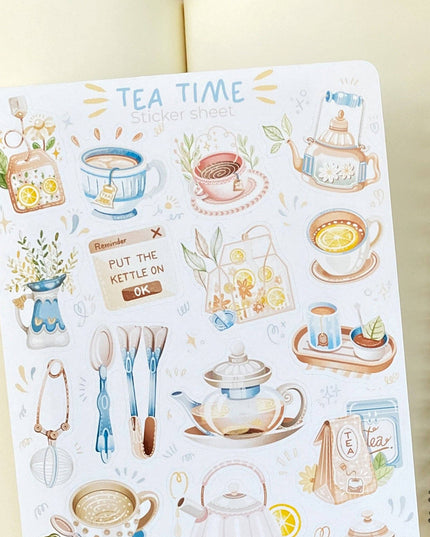 Klistremerkeark | Tea Time