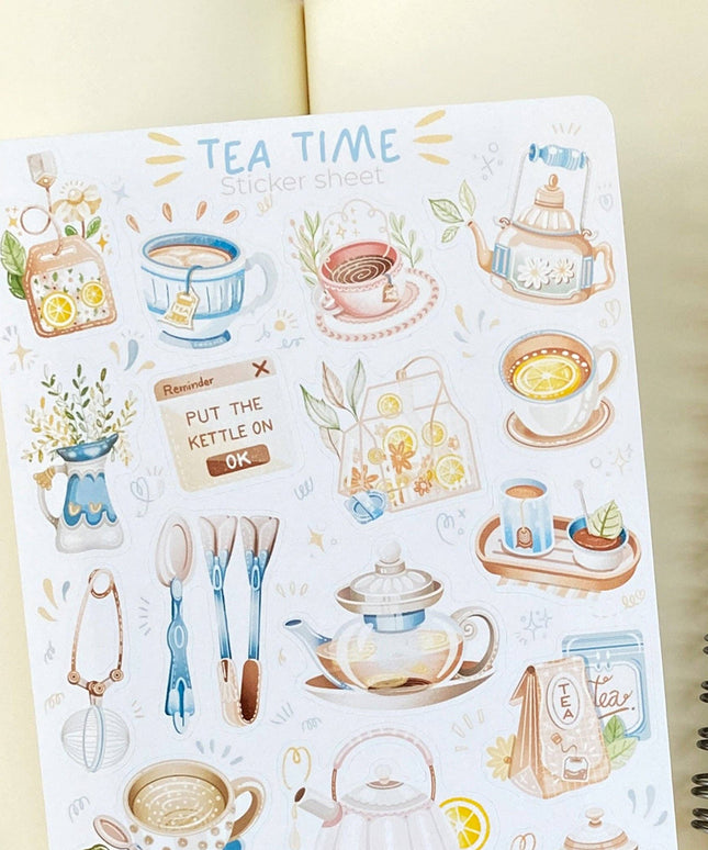Klistremerkeark | Tea Time