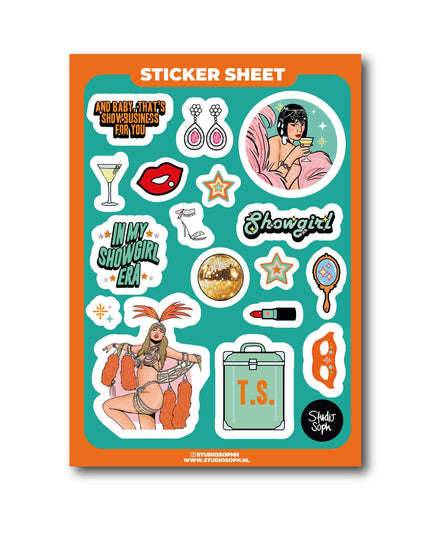Klistremerkeark | Life Of A Showgirl | A5