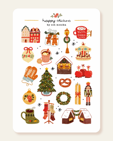 Klistremerkeark | Christmas Market | A6