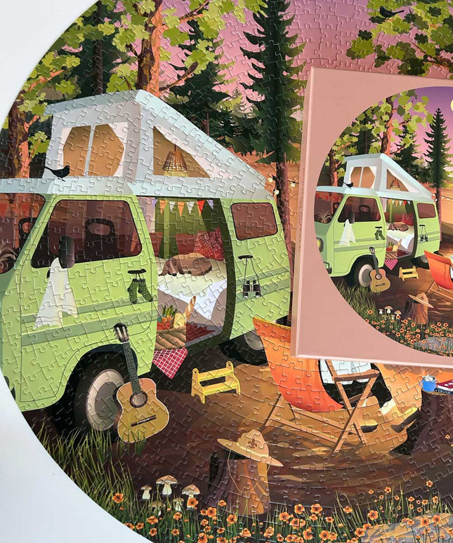 Rundt Puslespill | Van Life | 1000 Brikker