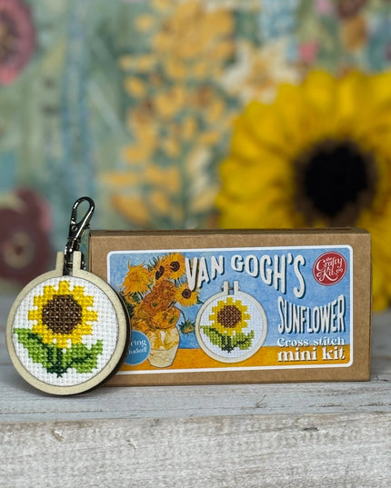 Van Gogh's Sunflower Mini Matchbox Broderingssett