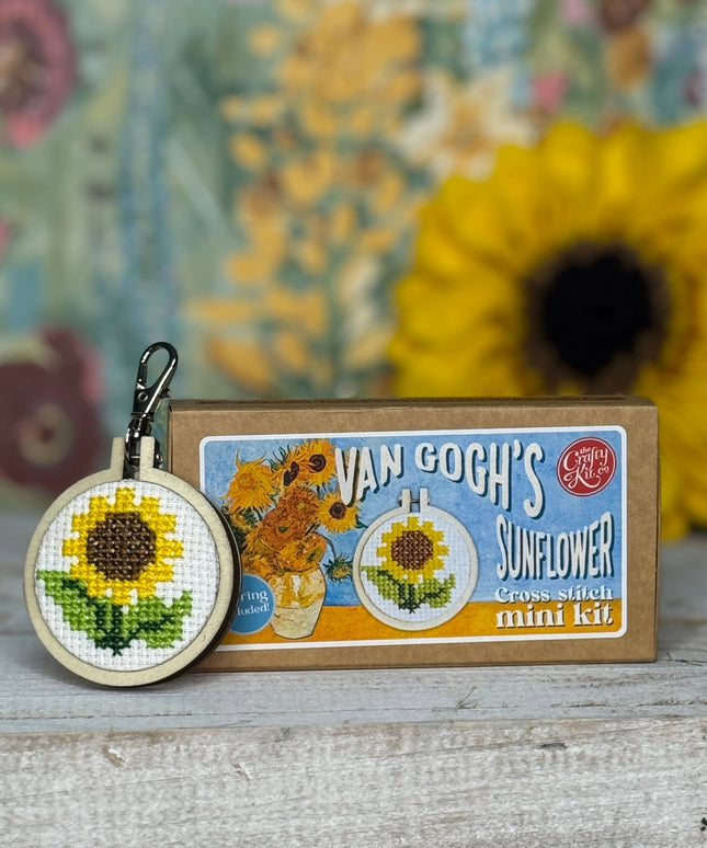Van Gogh's Sunflower Mini Matchbox Broderingssett