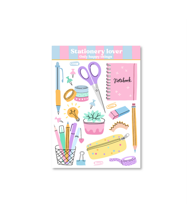 Klistremerkeark | Stationery Lover | A6