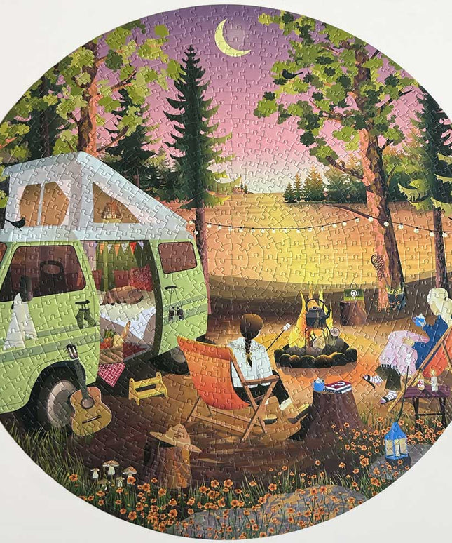 Rundt Puslespill | Van Life | 1000 Brikker