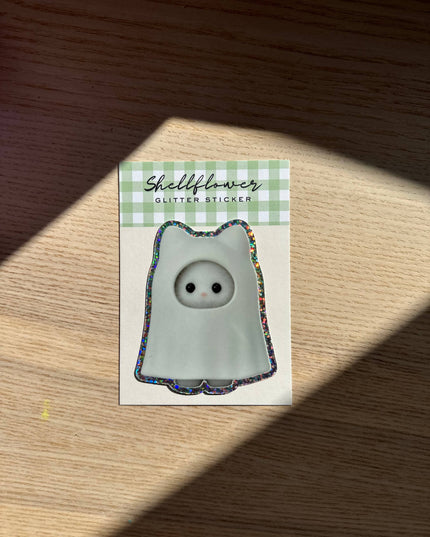 Ghost Glitter Vinyl Klistremerke 