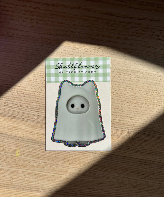Ghost Glitter Vinyl Klistremerke 