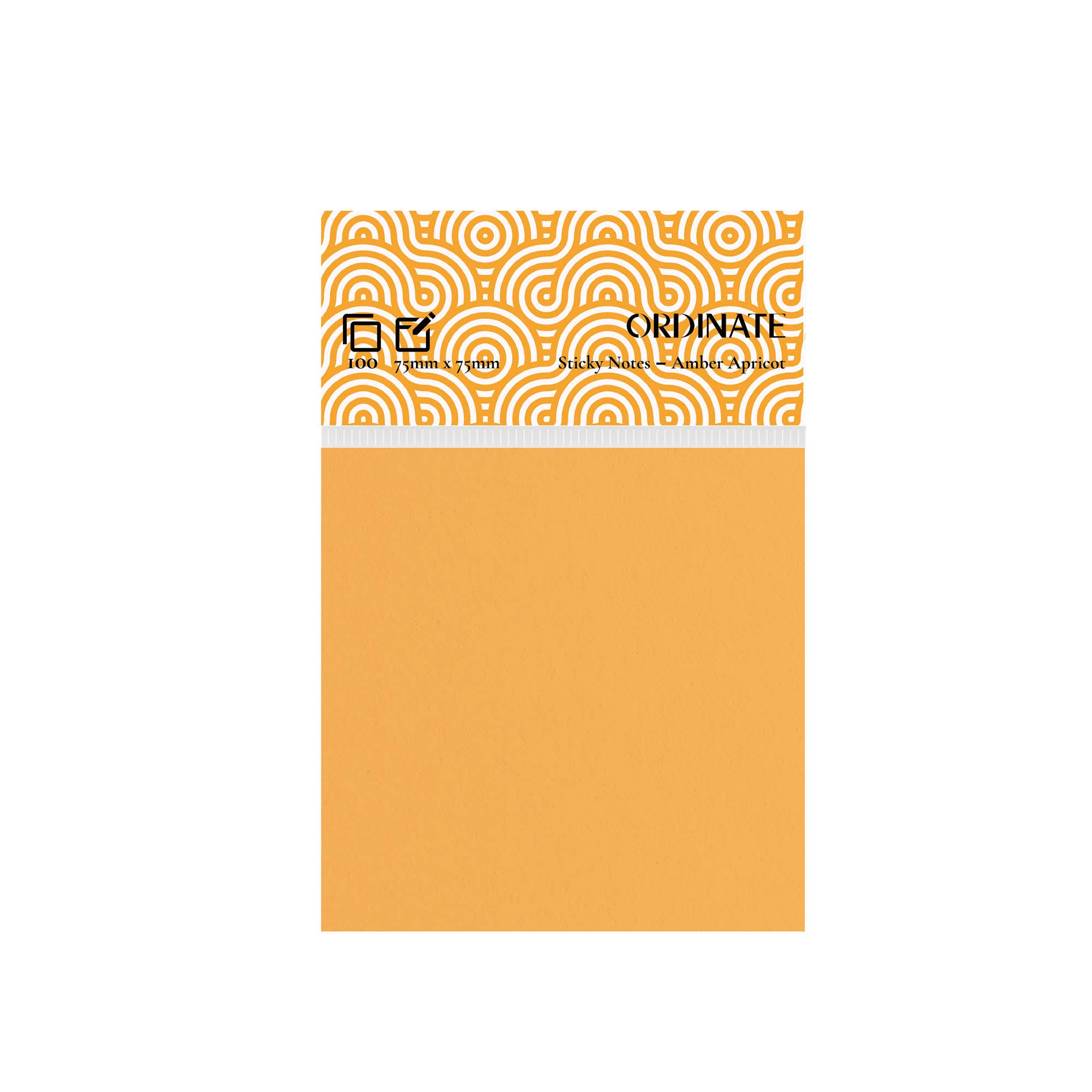 Amber Apricot Palette Collection Sticky Notes 75mm/100 ark