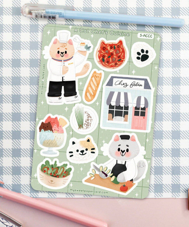 Klistremerkeark | A cat's chef Cuisine - Cat Restaurant