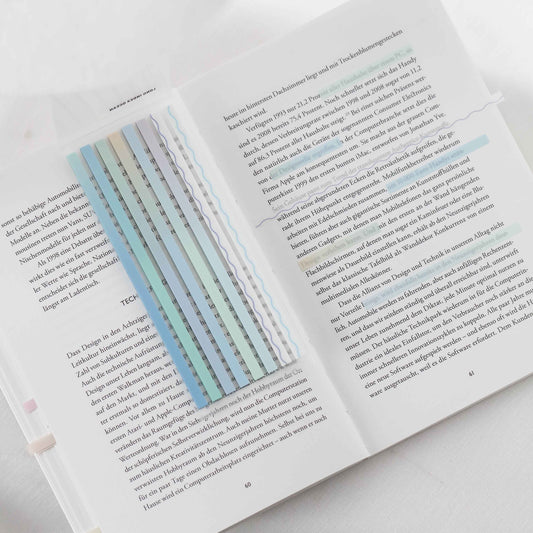 Sky Light Blue | Gjennomsiktige klebestriper – langt design