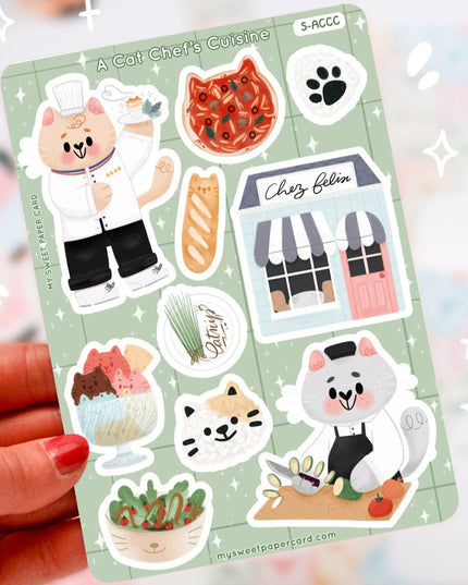 Klistremerkeark | A cat's chef Cuisine - Cat Restaurant