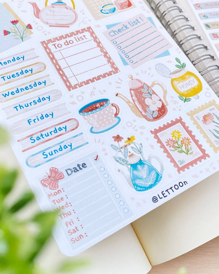 Klistremerkeark | Bullet Journal Essentials: Flower