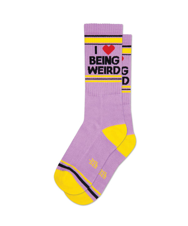 I ❤️ Being Weird Gym Crew Socks