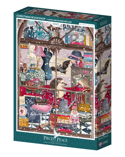 Puslespill 1000 Brikker - Christmas Bookstore