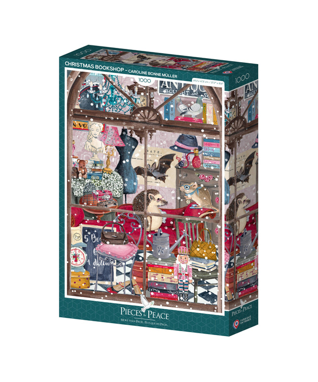Puslespill 1000 Brikker - Christmas Bookstore