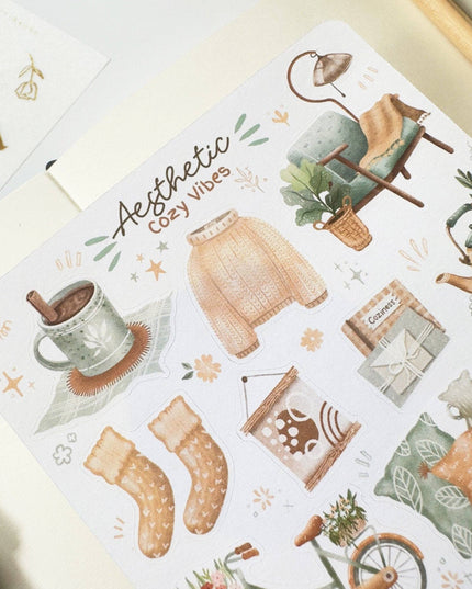 Klistremerkeark | Aesthetic Cozy Vibes