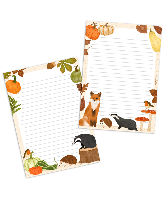 Notatblokk | Cute Autumn | Høstdyr | A5