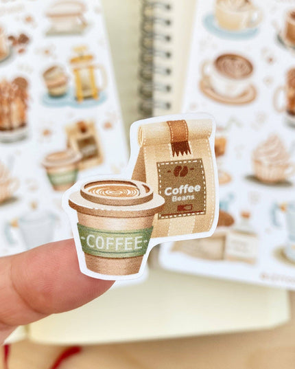 Klistremerkeark | Coffee