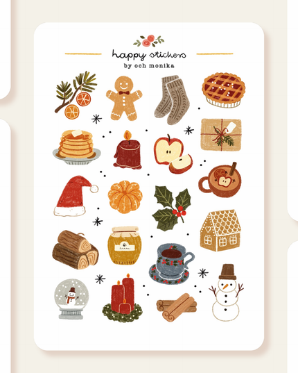 Klistremerkeark | Warm Wishes | A6